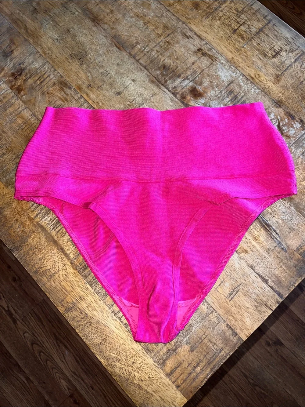 Skims knit swim high waist Pink bikini bottom Size Large